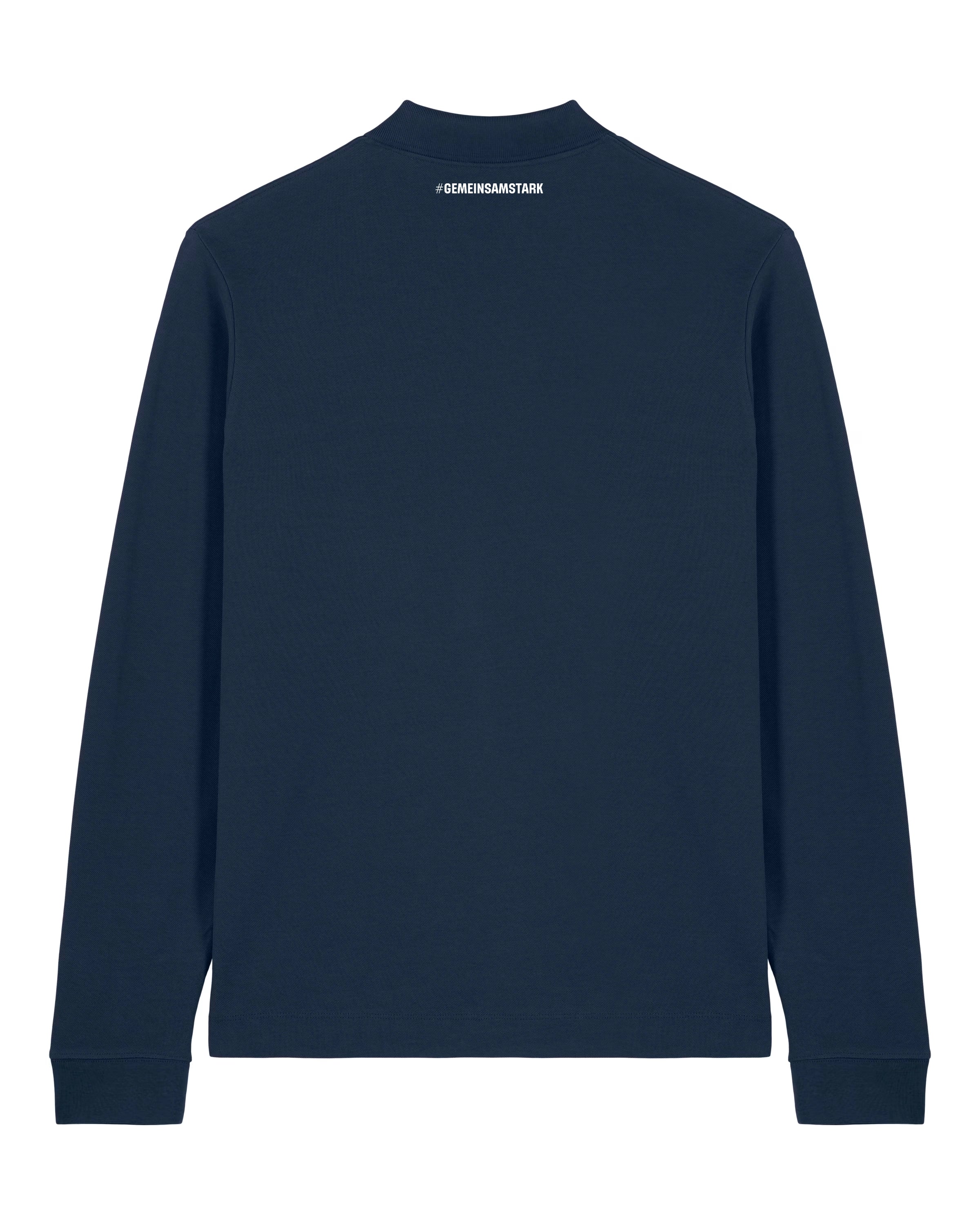 Poloshirt Langarm Navy W 240 GSM