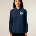 Poloshirt Langarm Navy W 240 GSM