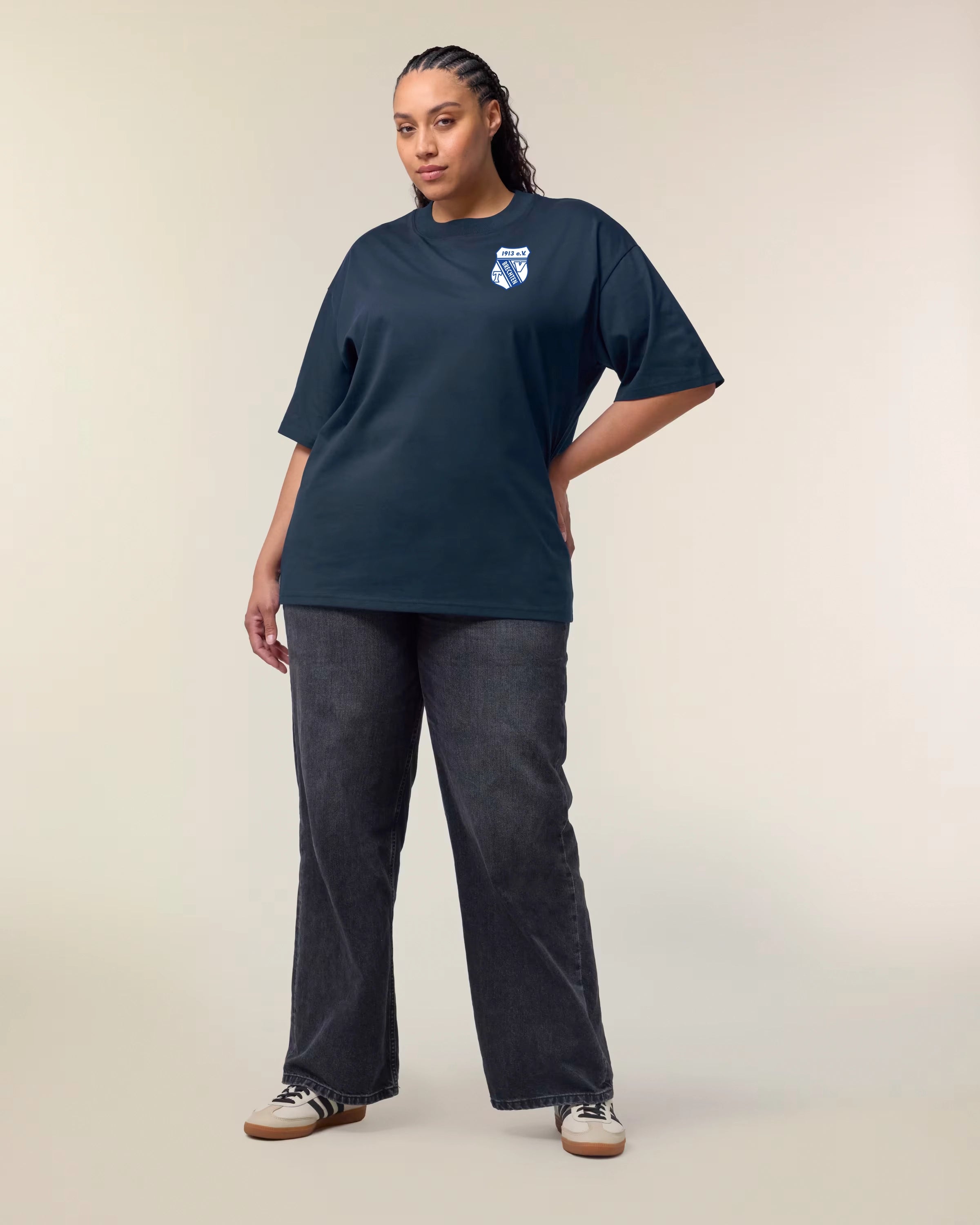 Oversized Shirt Navy W 200 GSM